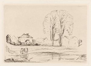 Aus Åsgårdstrand (Kleine norwegische Landschaft) (nach Seite II in: Gustav Schiefler, Verzeichnis des Graphischen Werks Edvard Munchs bis 1906, Berlin 1907), 1907