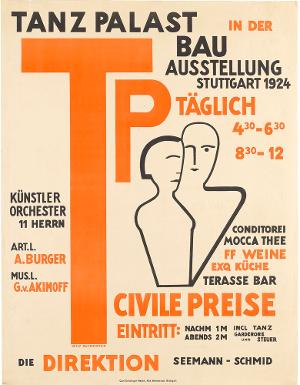 Tanz Palast in der Bau Ausstellung Stuttgart 1924, 1924