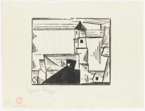 Gelbe Dorfkirche 3 (Probedruck zu Blatt 2 aus: Die Schaffenden, 8. Jhg., 2. Mappe), 1931
