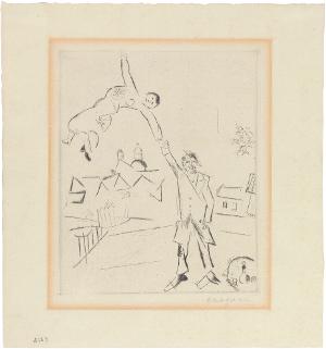 Spaziergang II (Blatt 4 aus: Bauhaus-Mappe IV, nach dem Gemälde von 1917), 1922