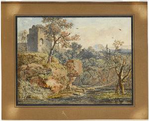 Romantische Landschaft mit Ruine, 1794