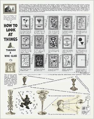 How to look at things through a wine-glass (Blatt 17 in: The Art Comics and Satires of Ad Reinhardt), 1946 (1975)