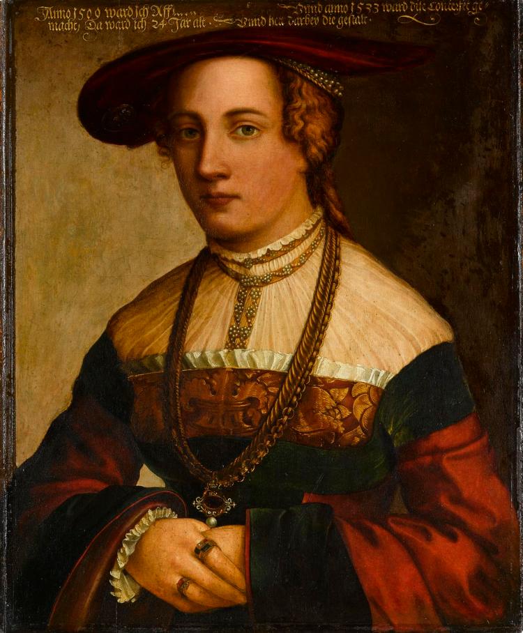 Bildnis der Ehefrau des David von Dettighofen, Afra Manlich