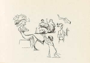 Spukgestalten (Vignette Seite 3 in: Gustav Schiefler, Edvard Munch. Das graphische Werk 1906-1926, Berlin 1928), 1928