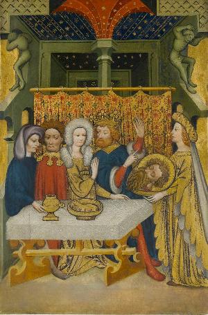 Sogenannter Ulmer Hochaltar: Das Gastmahl des Herodes, um 1400
