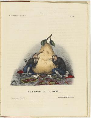 Der Backenbart / die Günstlinge der Birne (La Caricature Nr. 124, 21.3.1833), 1833
