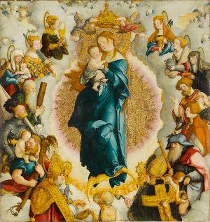 Wildensteiner Altar: Madonna mit den vierzehn Heiligen des Zimmernschen Hauses, 1536