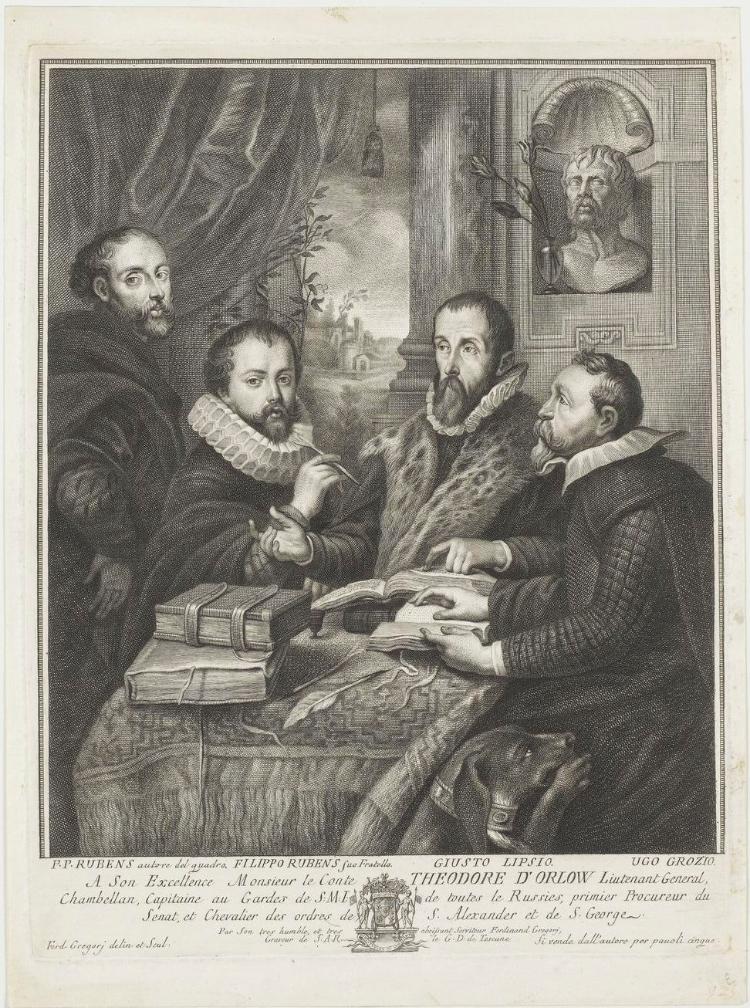 Die vier Philosophen (Gruppenbild von Peter Paul Rubens, Philipp Rubens, Justus Lipsius und Hugo Grotius)