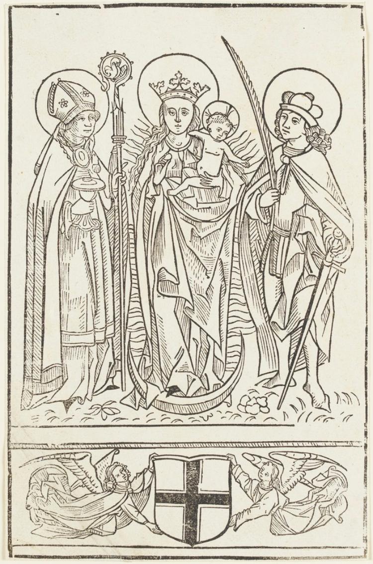 Die Madonna mit den Heiligen Konrad und Pelagius und dem Wappen von Konstanz
