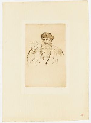 Le fumeur (en esquisse) (Manet. Trente Eaux-Fortes originales, 15), 1866 (1905)