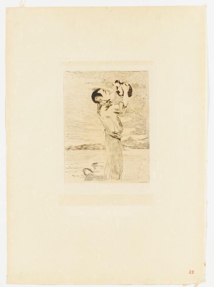 Gamin buvant à la régalade (Manet. Trente Eaux-Fortes originales, 12)