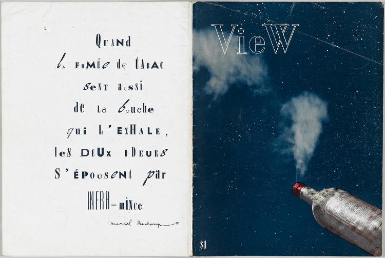 Covergestaltung für die Zeitschrift "View. The Modern Magazine. Marcel Duchamp Number, Vol. 5, No.1", hrsg. v. Charles Henri Ford, New York, März 1945