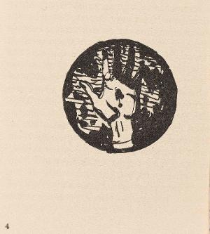 Blutende Hand (Vignette Seite 4 in: Gustav Schiefler, Verzeichnis des Graphischen Werks Edvard Munchs bis 1906, Berlin 1907), 1907