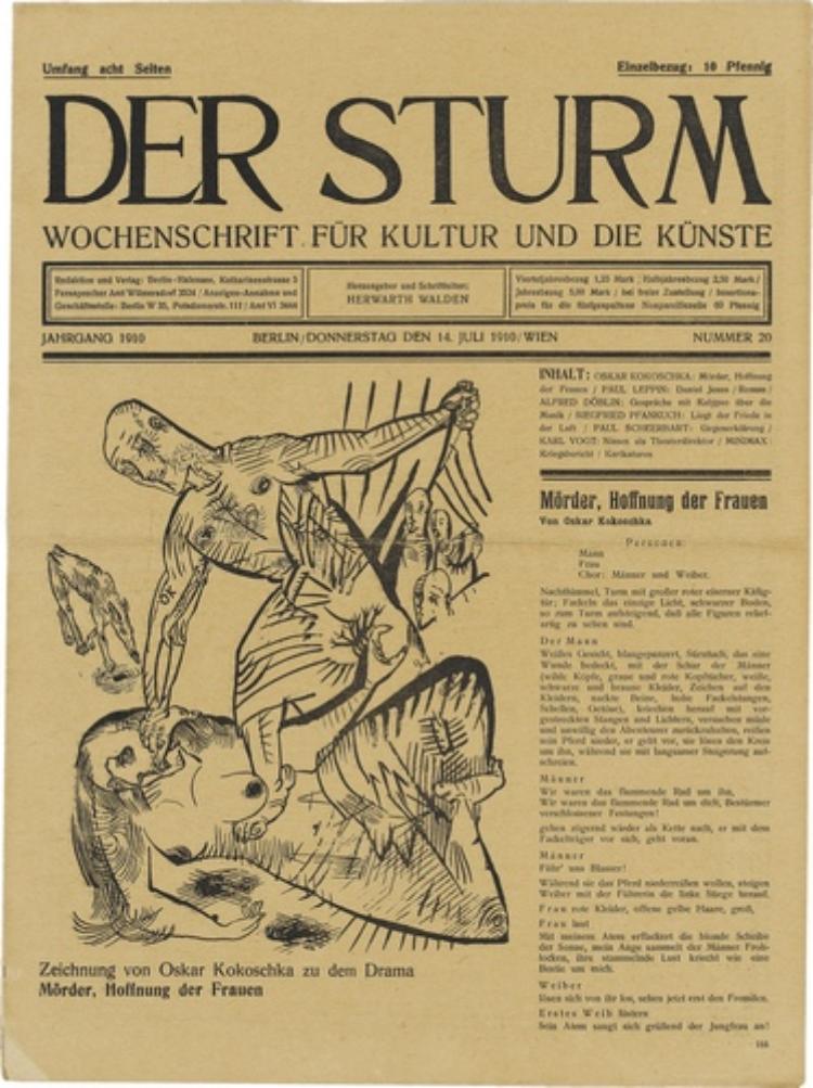 Mörder, Hoffnung der Frauen (in: Herwarth Walden (Hrsg.), Der Sturm. Wochenschrift für Kultur und Künste, 1. Jhg. 1910, Nr. 20, 14. Juli 1910)