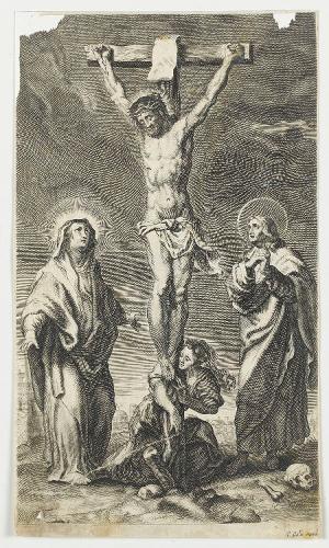 Christus am Kreuz, mit Maria, Johannes und Maria Magdalena, nicht datiert