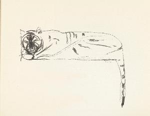 Tiger (Vignette Seite 57 in: Gustav Schiefler, Edvard Munch. Das graphische Werk 1906-1926, Berlin 1928), 1928