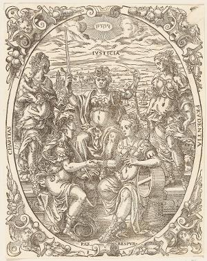 Justitia. Die Gerechtigkeit, 1579