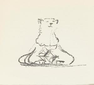 Eisbär (Vignette Seite 117 in: Gustav Schiefler, Edvard Munch. Das graphische Werk 1906-1926, Berlin 1928), 1928