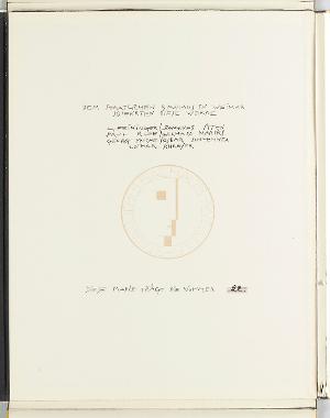 Druckvermerk (in: Bauhaus-Drucke. Erste Mappe, Mappen-Rückendeckel Innenseite), 1921