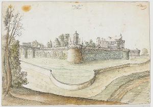 Ansicht der Abtei Grottaferrata, 1639