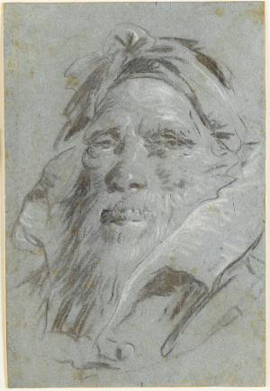 Kopf eines bärtigen Orientalen, um 1760
