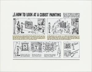 How to look at a cubist painting (Blatt 13 in: The Art Comics and Satires of Ad Reinhardt), 1946 (1975)