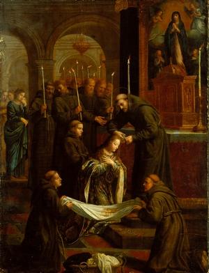 Die Einkleidung der heiligen Klara von Assisi, um 1600