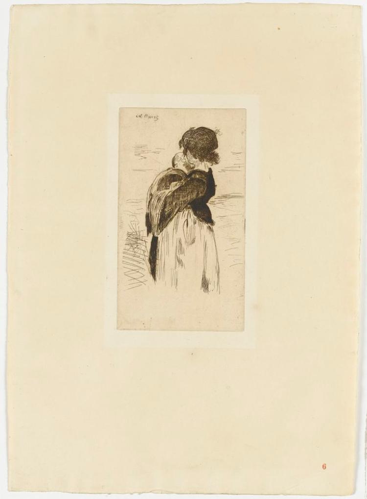 La petite fille tenant un bébé  (Manet. Trente Eaux-Fortes originales, 6)