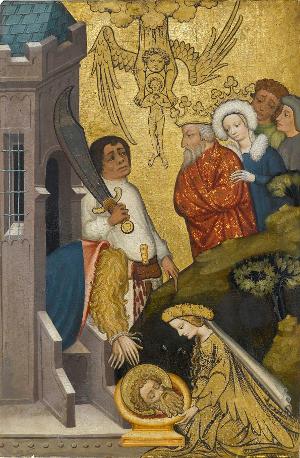Sogenannter Ulmer Hochaltar: Die Enthauptung Johannes des Täufers, um 1400