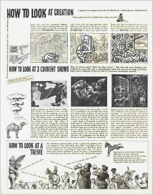 How to look at creation (Blatt 23 in: The Art Comics and Satires of Ad Reinhardt), 1946 (1975)